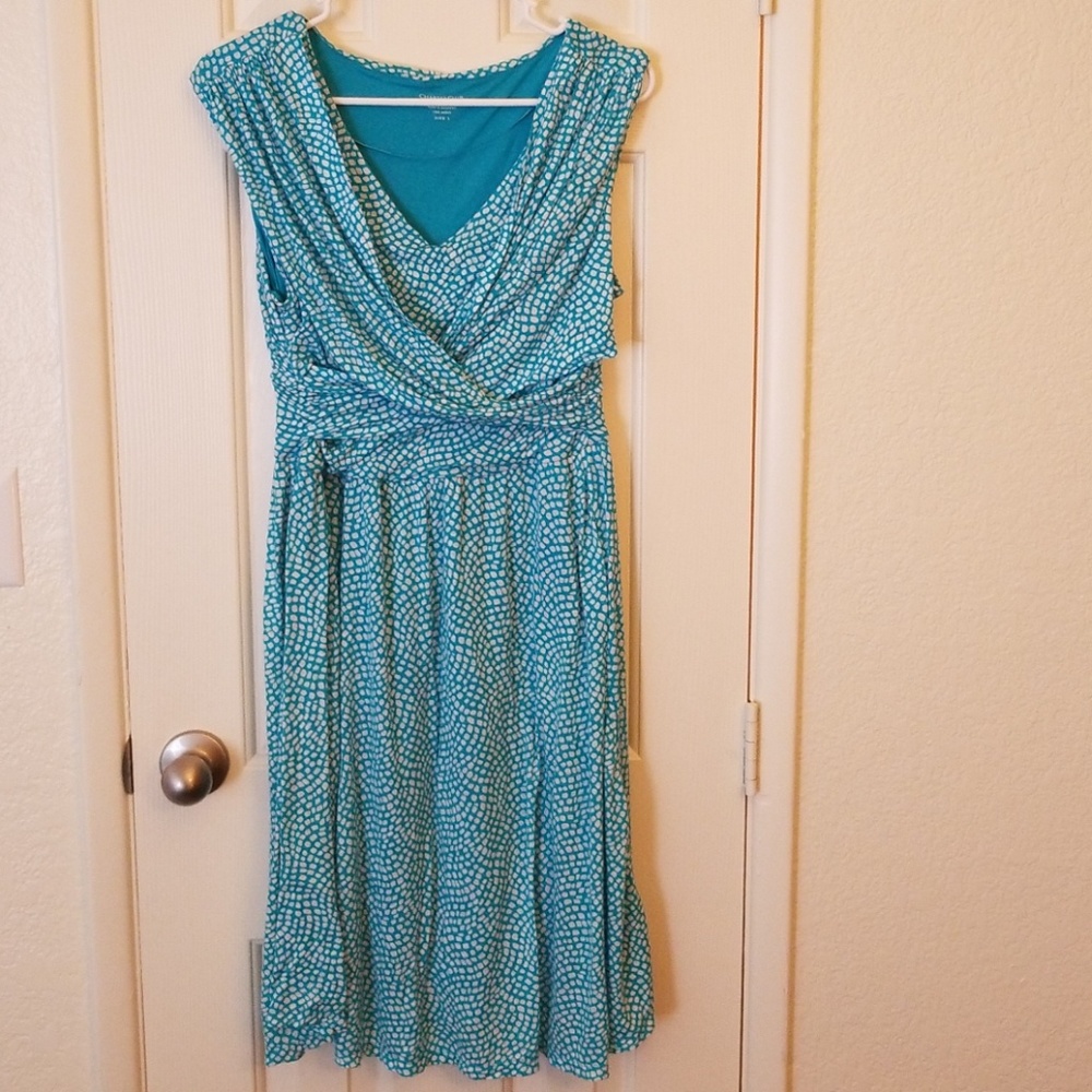Cute teal and white dress